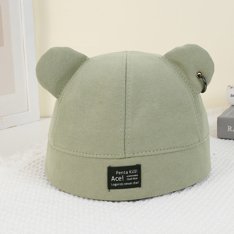 Pălărie doamnă Toamnă iarnă drăguț tridimensional urechi de pisică cerc scrisoare etichetă pepene galben pălărie din piele totul hip hop pălărie proprietar