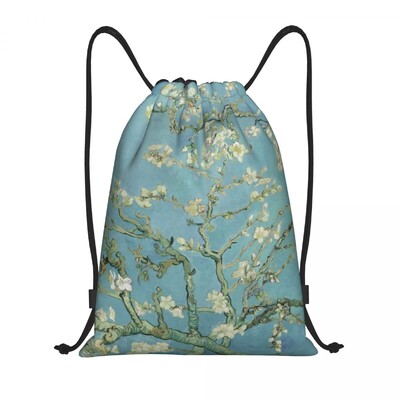 Rucsac personalizat Vincent Van Gogh cu șnur Femei Bărbați Rucsac sport pentru gimnastică, pliabil, pentru plajă la Scheveningen, geantă de antrenament