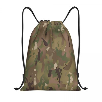 Rucsac personalizat cu șnur Camo Geantă de sport pentru bărbați, femei, Germania, braț militar, rucsac de antrenament de camuflaj