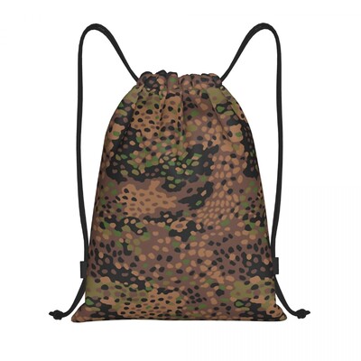 Rucsac personalizat cu șnur Camo Geantă de sport pentru bărbați, femei, Germania, braț militar, rucsac de antrenament de camuflaj