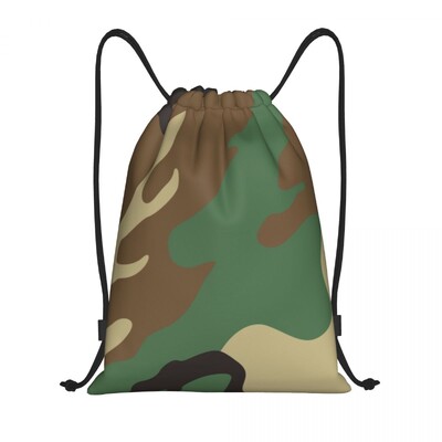 Rucsac personalizat cu șnur Camo Geantă de sport pentru bărbați, femei, Germania, braț militar, rucsac de antrenament de camuflaj