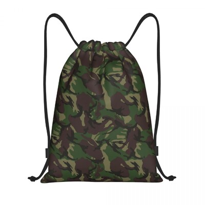 Rucsac personalizat cu șnur Camo Geantă de sport pentru bărbați, femei, Germania, braț militar, rucsac de antrenament de camuflaj