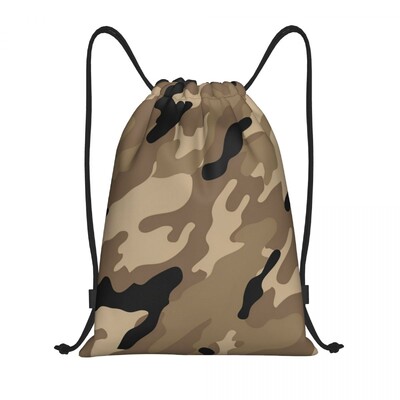 Rucsac personalizat cu șnur Camo Geantă de sport pentru bărbați, femei, Germania, braț militar, rucsac de antrenament de camuflaj