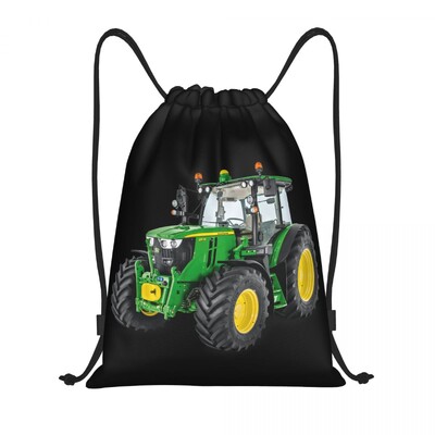 Geantă personalizată cu șnur pentru tractor Bărbați Femei Rucsac portabil pentru gimnastică sport Rucsacuri de depozitare pentru antrenament