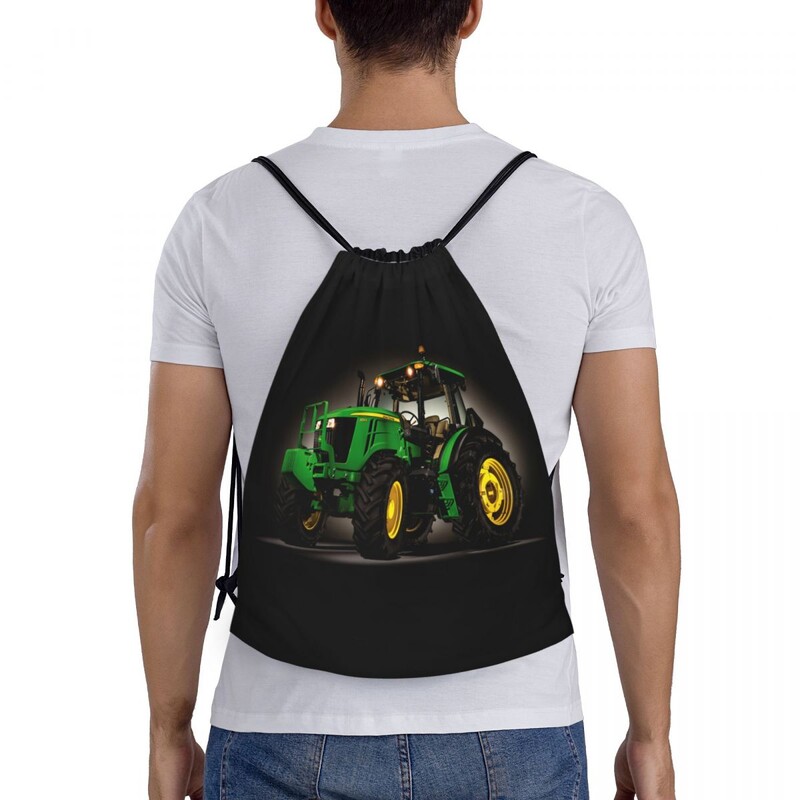 Geantă personalizată cu șnur pentru tractor Bărbați Femei Rucsac portabil pentru gimnastică sport Rucsacuri de depozitare pentru antrenament