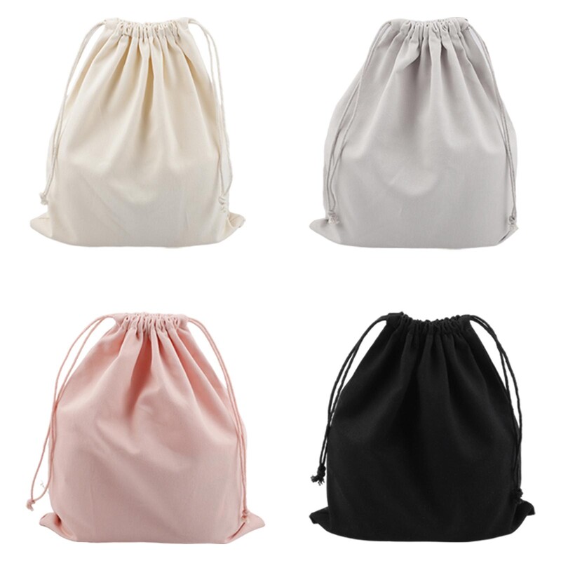 25x30cm Genți mari de pânză simple cu șnur, cadou de călătorie, geantă de rufe reutilizabilă