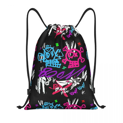 League Battle Game Legends Arcane Rucsac cu șnur Geantă de sport pentru femei Bărbați Jinx Monkey Graffiti Rucsac pentru cumpărături