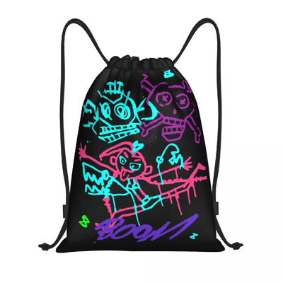 League Battle Game Legends Arcane Rucsac cu șnur Geantă de sport pentru femei Bărbați Jinx Monkey Graffiti Rucsac pentru cumpărături