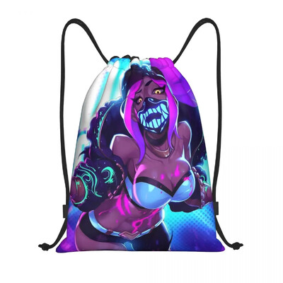 League Battle Game Legends Arcane Rucsac cu șnur Geantă de sport pentru femei Bărbați Jinx Monkey Graffiti Rucsac pentru cumpărături