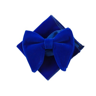 Modni set velikih leptir mašna od baršuna Žene Muškarci Jednobojna leptir mašna Vjenčani smoking Mladoženja Prevelike leptir mašne Kravate s četvrtastim džepovima Dugmad za manžete