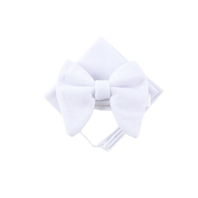 Modni set velikih leptir mašna od baršuna Žene Muškarci Jednobojna leptir mašna Vjenčani smoking Mladoženja Prevelike leptir mašne Kravate s četvrtastim džepovima Dugmad za manžete