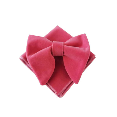 Modni set velikih leptir mašna od baršuna Žene Muškarci Jednobojna leptir mašna Vjenčani smoking Mladoženja Prevelike leptir mašne Kravate s četvrtastim džepovima Dugmad za manžete