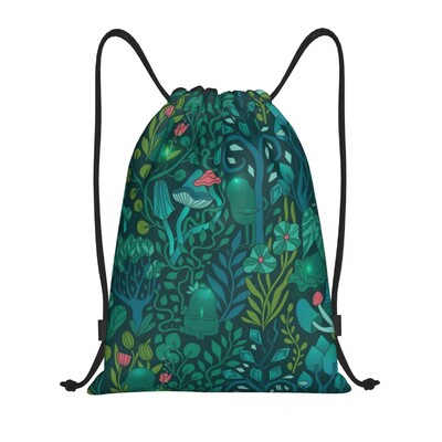 Geantă personalizată cu ciuperci magice psihedelice imprimate lavă cu șnur Femei bărbați Rucsac de depozitare sport ușor pentru sală