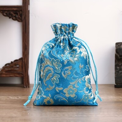 6 bucăți brocart jacquard curea cu șnur geanta de brocart saci de binecuvântare brățară colier geantă din pânză Buddha margele de bijuterii pungi de depozitare