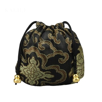 Geantă pentru coliere, cu cordon, organizator de bijuterii, în stil chinezesc, geantă de depozitare pentru femei, geantă de bijuterii.