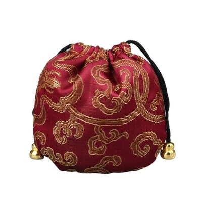 Geantă pentru coliere, cu cordon, organizator de bijuterii, în stil chinezesc, geantă de depozitare pentru femei, geantă de bijuterii.