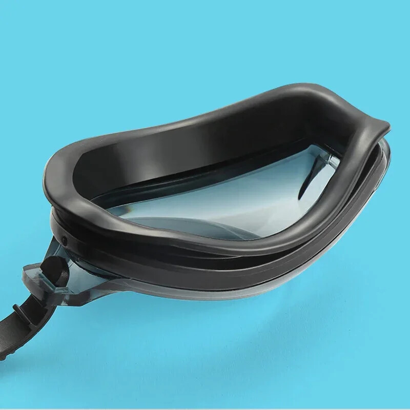 Ochelari de înot anti-ceață anti-ultraviolete oglindă plată de înaltă definiție adulți băieți fete silicon Ajustabile fără reținere