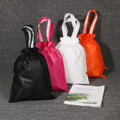 Geantă portabilă de pantofi nețesută, rezistentă la praf, geantă de mediu cu șnur dublu, genți de cumpărături, genți de sport, ambalaj organizator reutilizabil