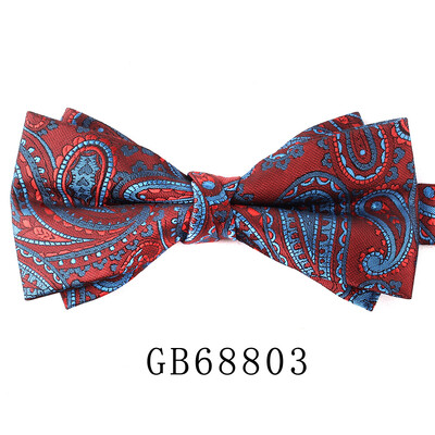 Мъжка официална тъкана папийонка Класически пейсли папийонки за подаръци за младоженеца за сватбено тържество