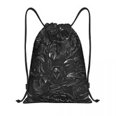 Персонализирана раница Raven Rage Drawstring Sports Gym Bag for Women Men Halloween Witch Gothic Scary Crow Training Sackpack