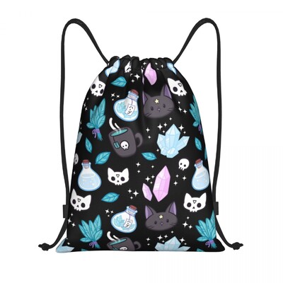 Персонализирана раница Raven Rage Drawstring Sports Gym Bag for Women Men Halloween Witch Gothic Scary Crow Training Sackpack
