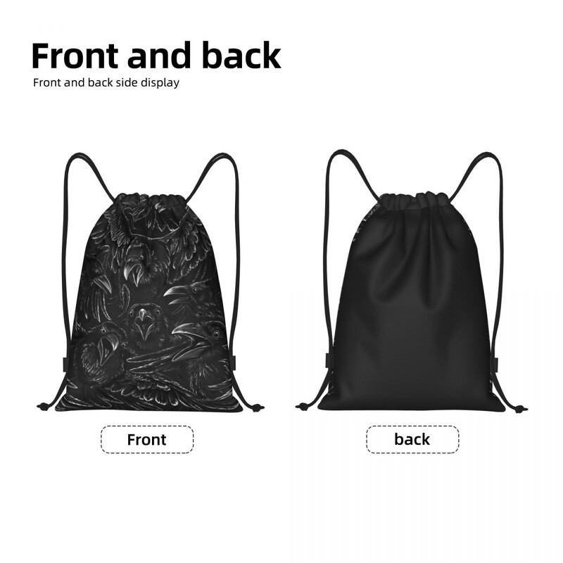 Персонализирана раница Raven Rage Drawstring Sports Gym Bag for Women Men Halloween Witch Gothic Scary Crow Training Sackpack