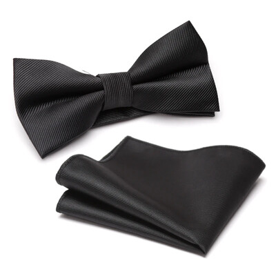 Nove klasične crne jacquard leptir-mašne za muškarce, cvjetna leptir-mašna s paisleyjem, komplet odijela s četvrtastim džepovima za vjenčanje, karirani jednobojni leptir