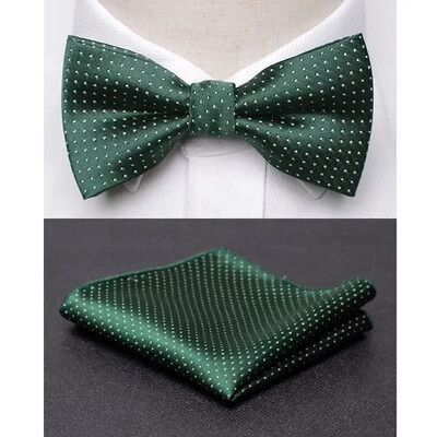 Nove klasične crne jacquard leptir-mašne za muškarce, cvjetna leptir-mašna s paisleyjem, komplet odijela s četvrtastim džepovima za vjenčanje, karirani jednobojni leptir