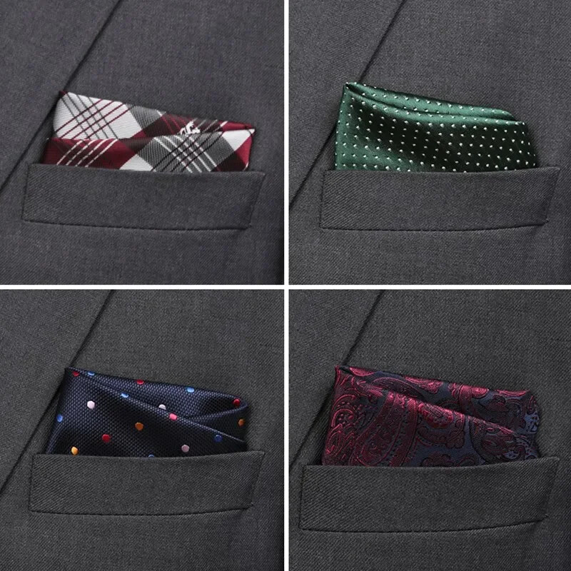 Nove klasične crne jacquard leptir-mašne za muškarce, cvjetna leptir-mašna s paisleyjem, komplet odijela s četvrtastim džepovima za vjenčanje, karirani jednobojni leptir