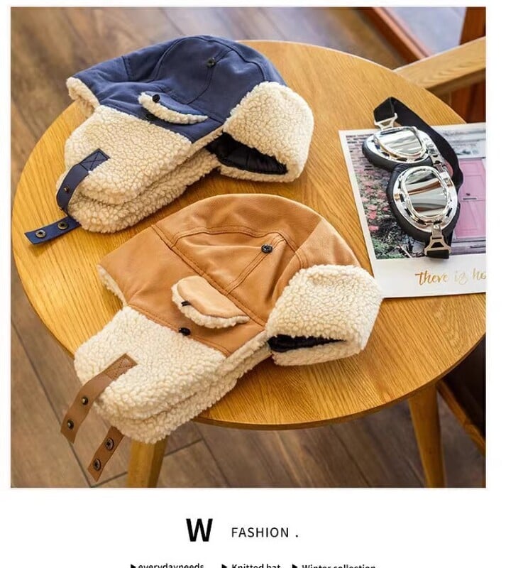 Pălărie nouă de pilot Lei Feng Pălărie Bărbați Iarnă Femei Protecție împotriva vântului și împotriva frigului Protecție urechi Călărie caldă pentru ciclism și schi