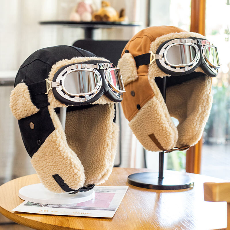 Pălărie nouă de pilot Lei Feng Pălărie Bărbați Iarnă Femei Protecție împotriva vântului și împotriva frigului Protecție urechi Călărie caldă pentru ciclism și schi