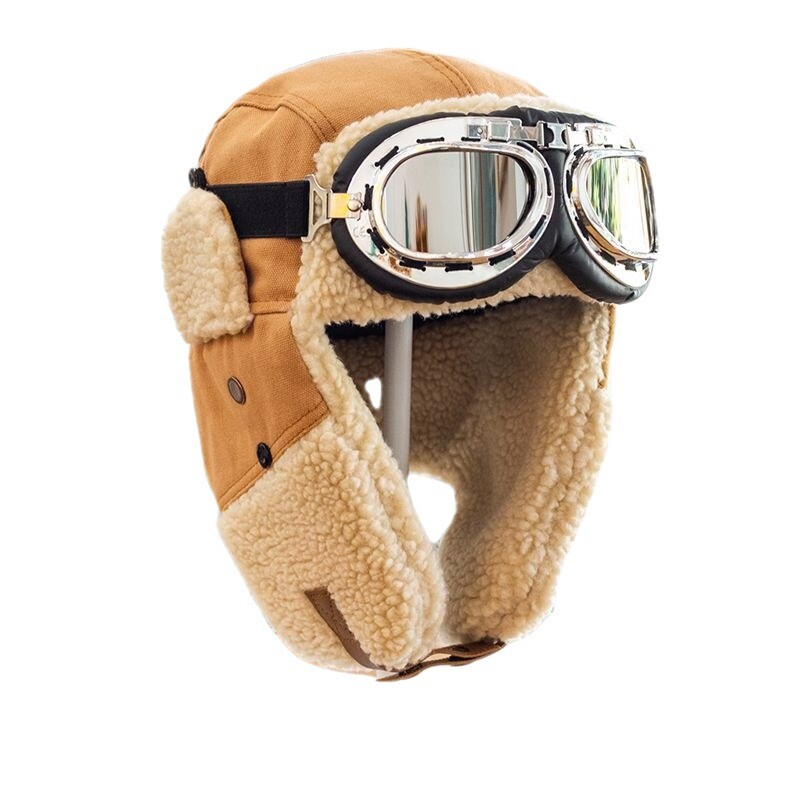 Pălărie nouă de pilot Lei Feng Pălărie Bărbați Iarnă Femei Protecție împotriva vântului și împotriva frigului Protecție urechi Călărie caldă pentru ciclism și schi