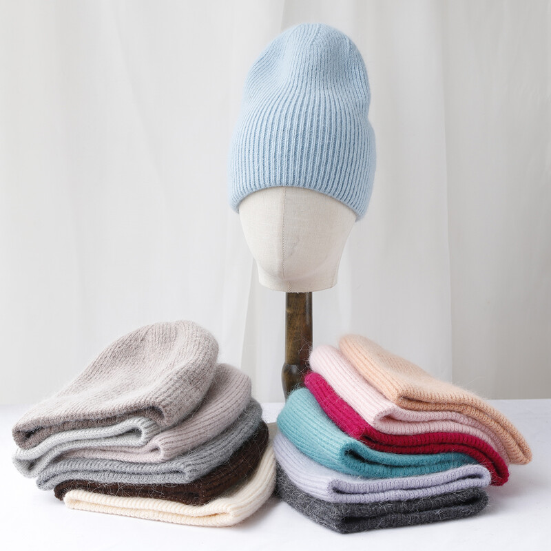 2024 topla boja Debela i topla skijaška kapa Pleteni pulover sa zečjom dlakom Vunene kape Muške kape Pletene ženske zimske kape Veleprodaja