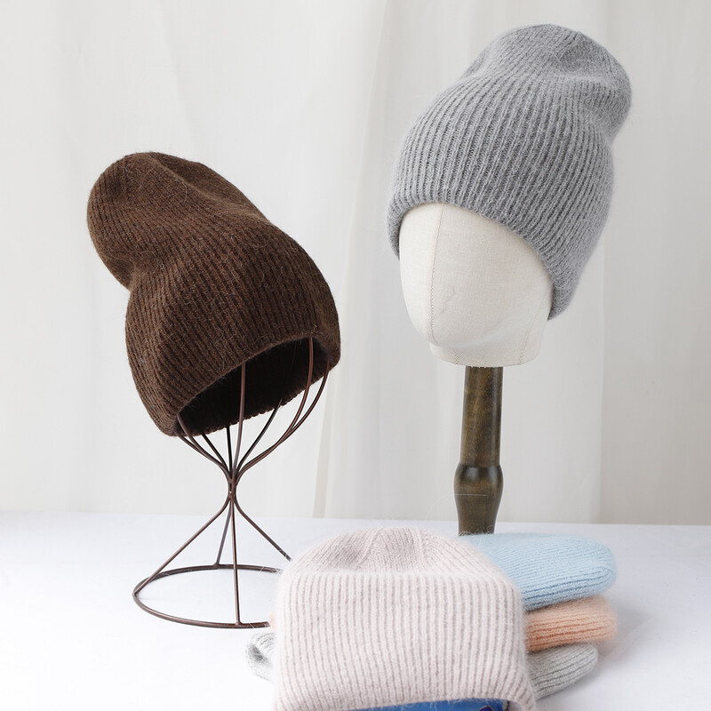 2024 topla boja Debela i topla skijaška kapa Pleteni pulover sa zečjom dlakom Vunene kape Muške kape Pletene ženske zimske kape Veleprodaja