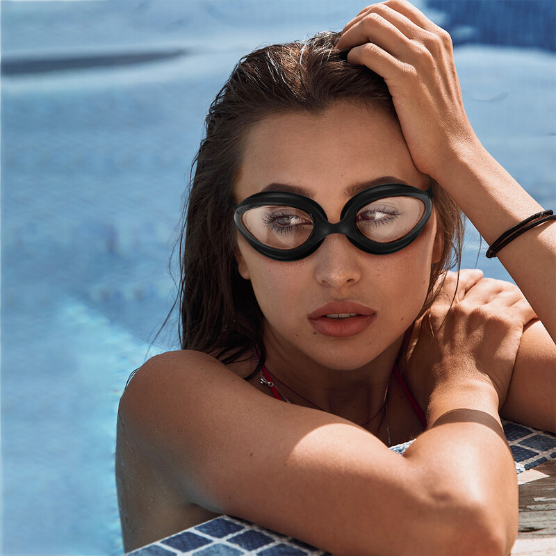 Ochelari de înot anti-ceață profesionali pentru adulți cu lentile HD cu unghi larg pentru PC, ochelari de înot reglabili, impermeabili