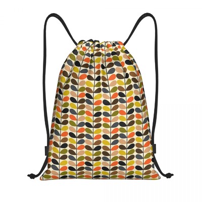 Imprimare personalizată Orla Kiely Rucsac cu șnur din țesătură florală Geantă de sport pentru femei, bărbați, rucsac de antrenament scandinav