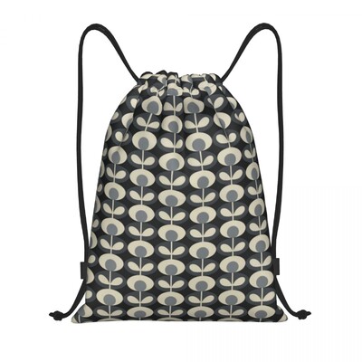 Imprimare personalizată Orla Kiely Rucsac cu șnur din țesătură florală Geantă de sport pentru femei, bărbați, rucsac de antrenament scandinav
