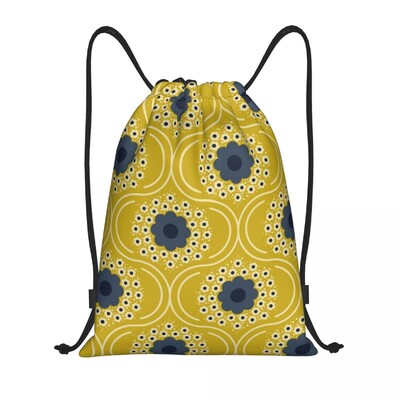 Imprimare personalizată Orla Kiely Rucsac cu șnur din țesătură florală Geantă de sport pentru femei, bărbați, rucsac de antrenament scandinav