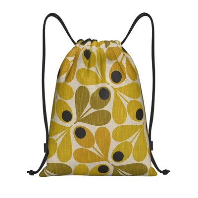 Imprimare personalizată Orla Kiely Rucsac cu șnur din țesătură florală Geantă de sport pentru femei, bărbați, rucsac de antrenament scandinav