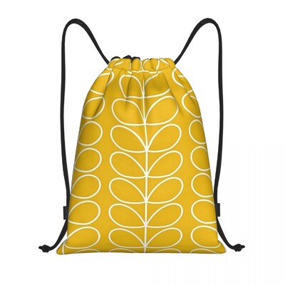 Imprimare personalizată Orla Kiely Rucsac cu șnur din țesătură florală Geantă de sport pentru femei, bărbați, rucsac de antrenament scandinav