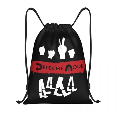 Geantă electronică personalizată Rock Depeche Cool Mode, cu șnur, pentru femei, bărbați, pliabilă, pentru sport, pentru gimnastică, pentru cumpărături, pentru depozitare.