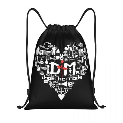 Geantă electronică personalizată Rock Depeche Cool Mode, cu șnur, pentru femei, bărbați, pliabilă, pentru sport, pentru gimnastică, pentru cumpărături, pentru depozitare.