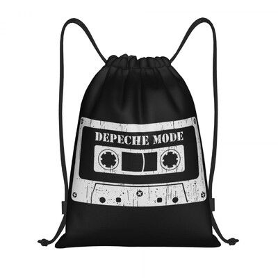 Geantă electronică personalizată Rock Depeche Cool Mode, cu șnur, pentru femei, bărbați, pliabilă, pentru sport, pentru gimnastică, pentru cumpărături, pentru depozitare.