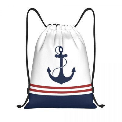 Geantă personalizată cu șnur busolă gri pentru antrenament Rucsacuri de yoga bărbați femei rucsac nautic navigație marinar sport gimnastică