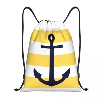 Geantă personalizată cu șnur busolă gri pentru antrenament Rucsacuri de yoga bărbați femei rucsac nautic navigație marinar sport gimnastică