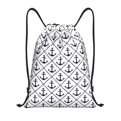 Geantă personalizată cu șnur busolă gri pentru antrenament Rucsacuri de yoga bărbați femei rucsac nautic navigație marinar sport gimnastică