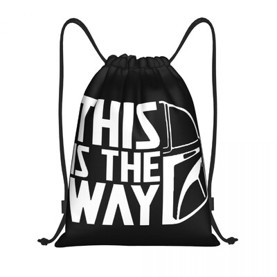 Rucsac personalizat cu șnur Femei Bărbați Sală de sport Rucsac pliabil Mandalorians Cască Reflecție Fan pentru cumpărături Geantă