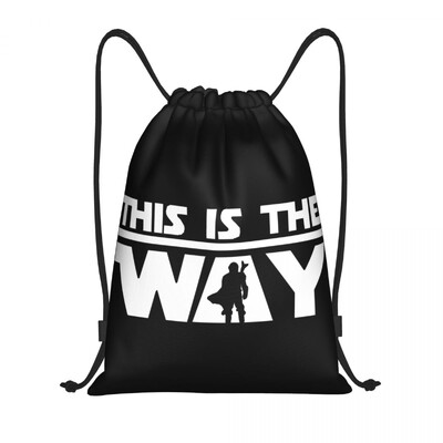 Rucsac personalizat cu șnur Femei Bărbați Sală de sport Rucsac pliabil Mandalorians Cască Reflecție Fan pentru cumpărături Geantă