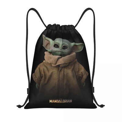 Rucsac personalizat cu șnur Femei Bărbați Sală de sport Rucsac pliabil Mandalorians Cască Reflecție Fan pentru cumpărături Geantă