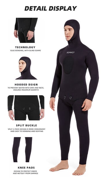 ΝΕΑ 7mm SCR Wetsuit Neoprene Ανδρικά Μπλουζάκια Παντελόνια Στολή κατάδυσης Εξοπλισμός Υποβρύχιο Ψάρεμα Spearfishing Kitesurf Μαγιό Wetsuit